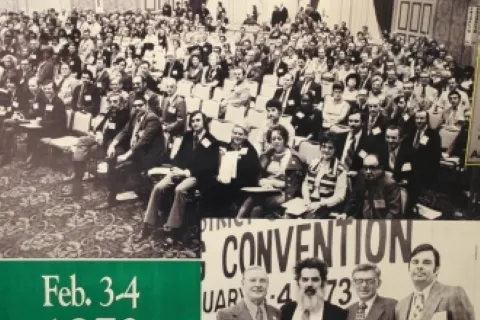 two photos from first Council 13 Convention February 3-4 1973 Council 13 is Chartered A STATEWIDE AFSCME UNION