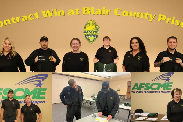 contract win at blair county prison afscme