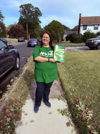 afscme member out knocking doors
